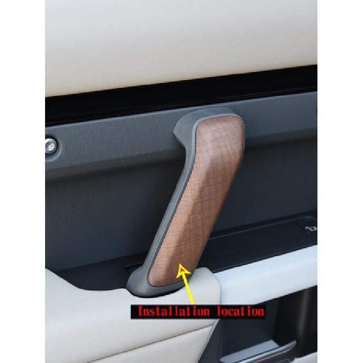 Oak Grain Interior Door Armrest Cover Trim For Land Rover Defender 90 -2024
