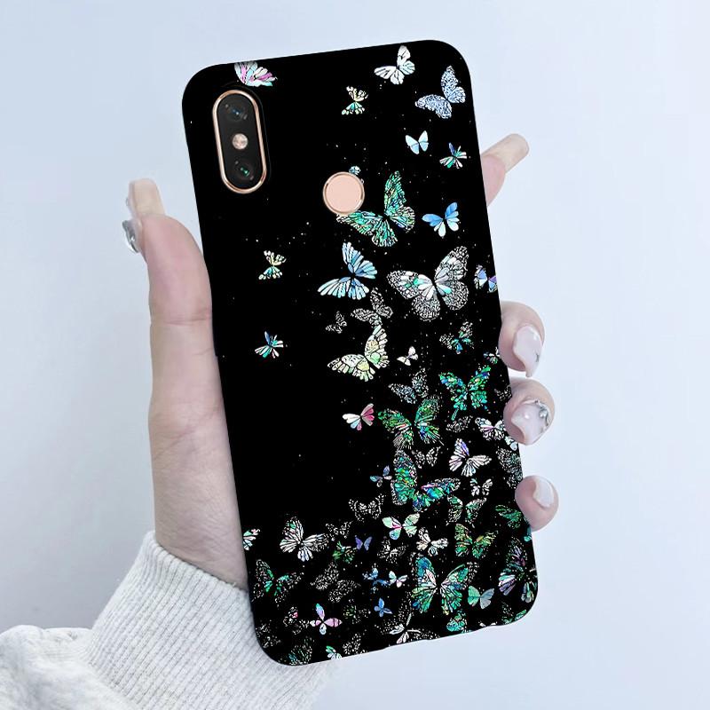 For Xiaomi Mi Max 3 Case Back Cover New design Butterfly Flower Girl Painted Candy Color Soft Silicone Shells For Mi Max3 Capa