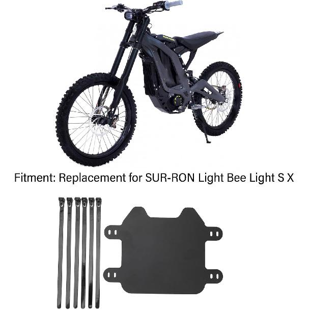 

Motorcycle Front Number Plate, ABS Matte Black Dirt Bike Number Plate Replacement for SUR RON Light S X, Dirt Bike License Plate Holder Bracket,