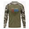 Mens Quick-Dry UV Protection Hooded Fishing Shirt Breathable Long Sleeve Outdoor Sportswear UPF 50
