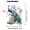 Peacock Flower Landscape Wall Sticker Self Adhesive Wallpaper for Bedroom Living Room Home Decor