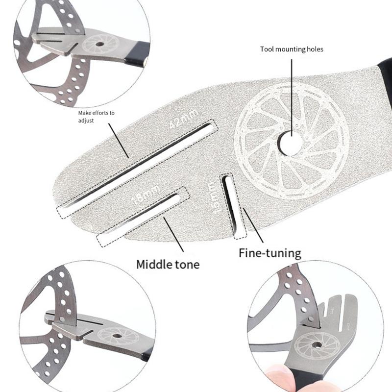 High Precisions Bike Disc Brake Calipers Adjustment Tool Flattening Corrections Wrenches Bicycles Brake Repair Tool