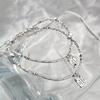 High-End S925 Sterling Silver Bamboo Joint Pendant Bracelet