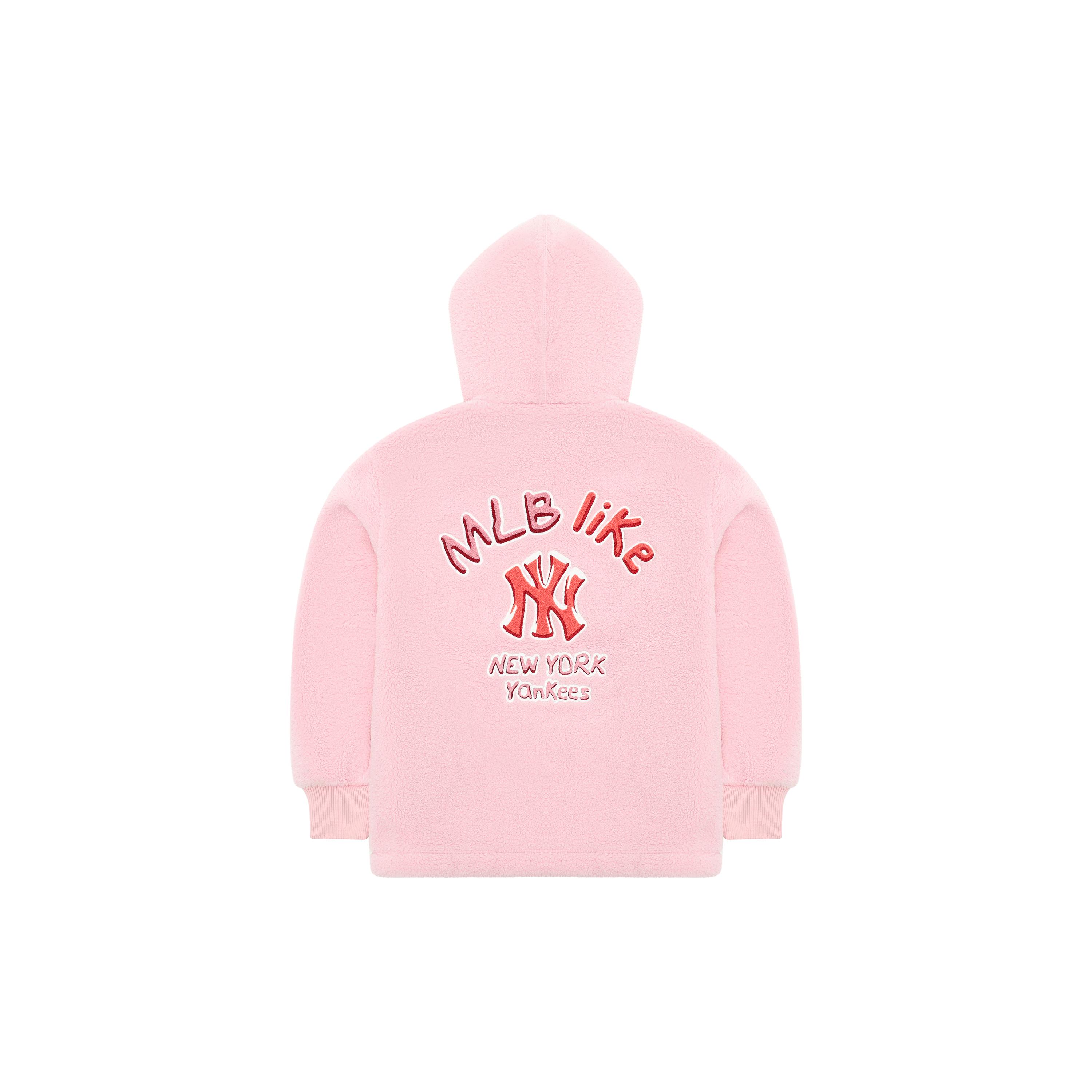 MLB Velvet feel Coat Unisex Pink 3AFDL3126-50PKS S