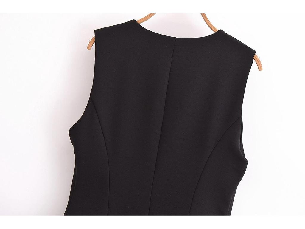 2025 Spring Women's European & American Sleeveless Round Neck Jumpsuit