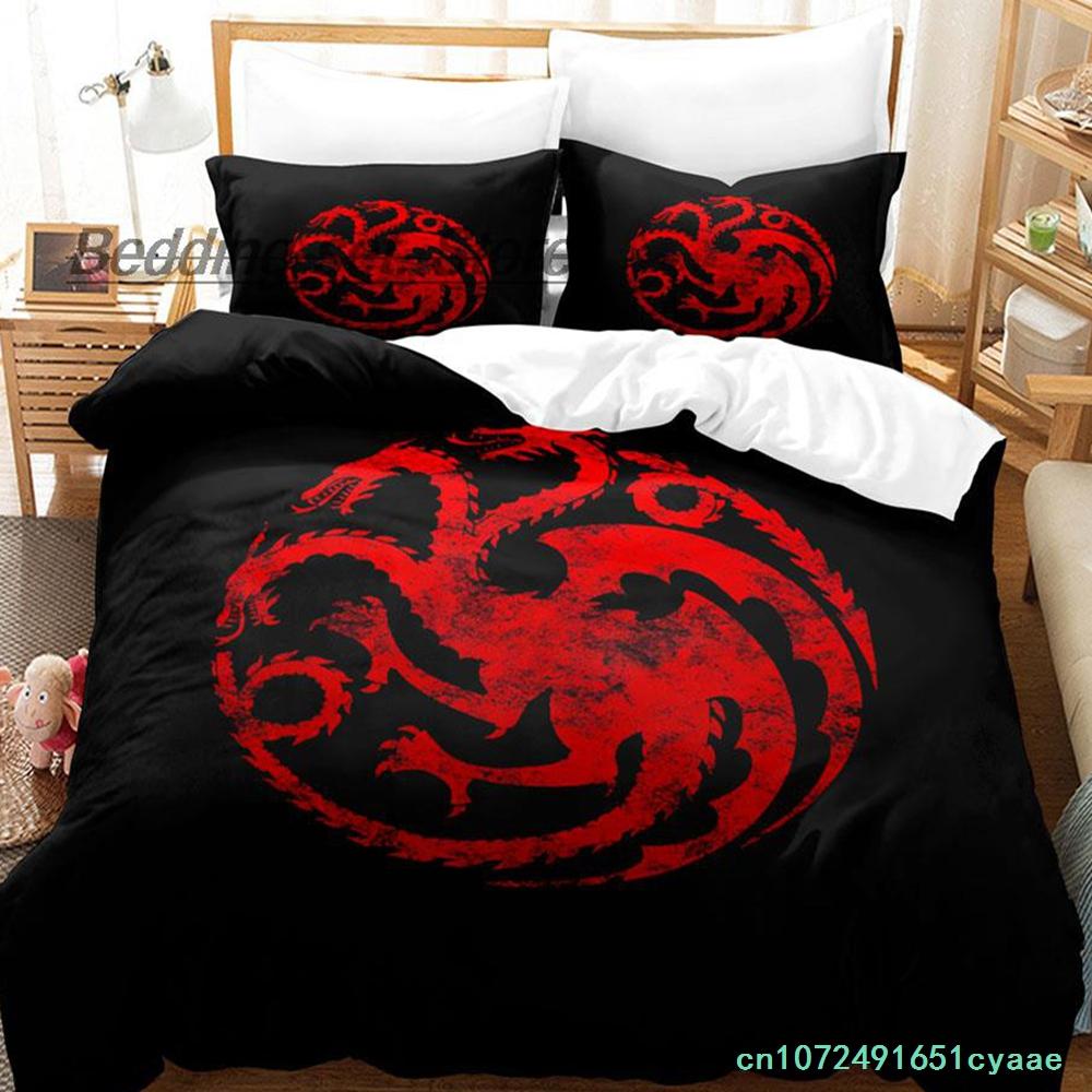 Black And Red Fire Dragon Bedding Set Single Twin Full Queen King Size Bed Set Aldult Kid Bedroom Duvetcover Sets Bed Sheet Set