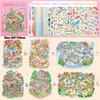 1Set Plus Size Cartoon Scenes Book Landscape Sticker Diy Toy Game Books 3D Sticker Cabin Scene Pocket Festival Birthday Gift
