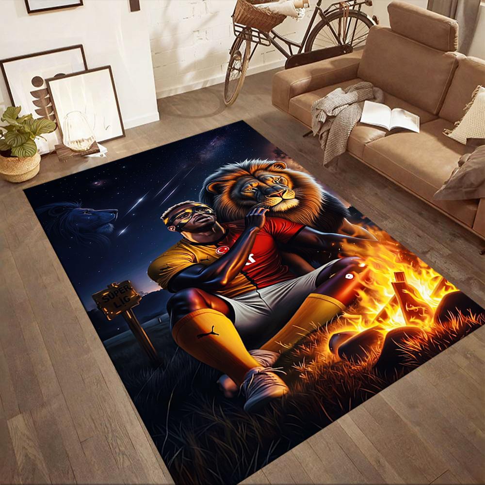 Galatasaray 41 Carpet Design for Balcony Outdoor Dormitory Study room Antislip Carpet Anime Office Decor