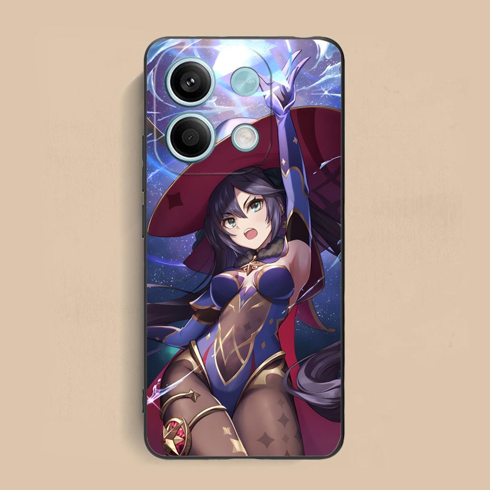 Game GI Mona Matte TPU Mobile Phone Case for Xiaomi Redmi Note 14 13 12 11 S Pro Plus 4G 5G Colorful Printing Cover