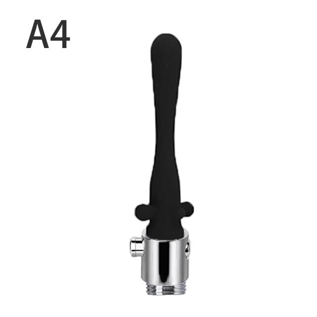 Silicone Enema Douche Kit – Anal Cleaning Nozzle with Shower Attachment, Metal Tip & Switch Faucet for Vaginal & Gay Use