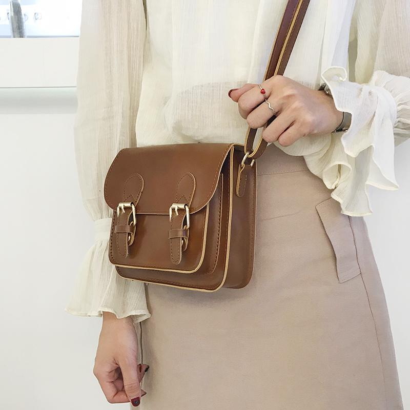 Korean-Inspired Retro Mini Crossbody Bag - Simple Strapped Student Commuter