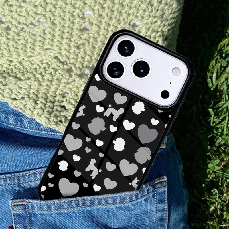 Poodles Cartoon Girly Cute Style Mobile Phone Case Compatible with IPhone 17 16 15 14 13 12 11Pro Max 17 Air Cover