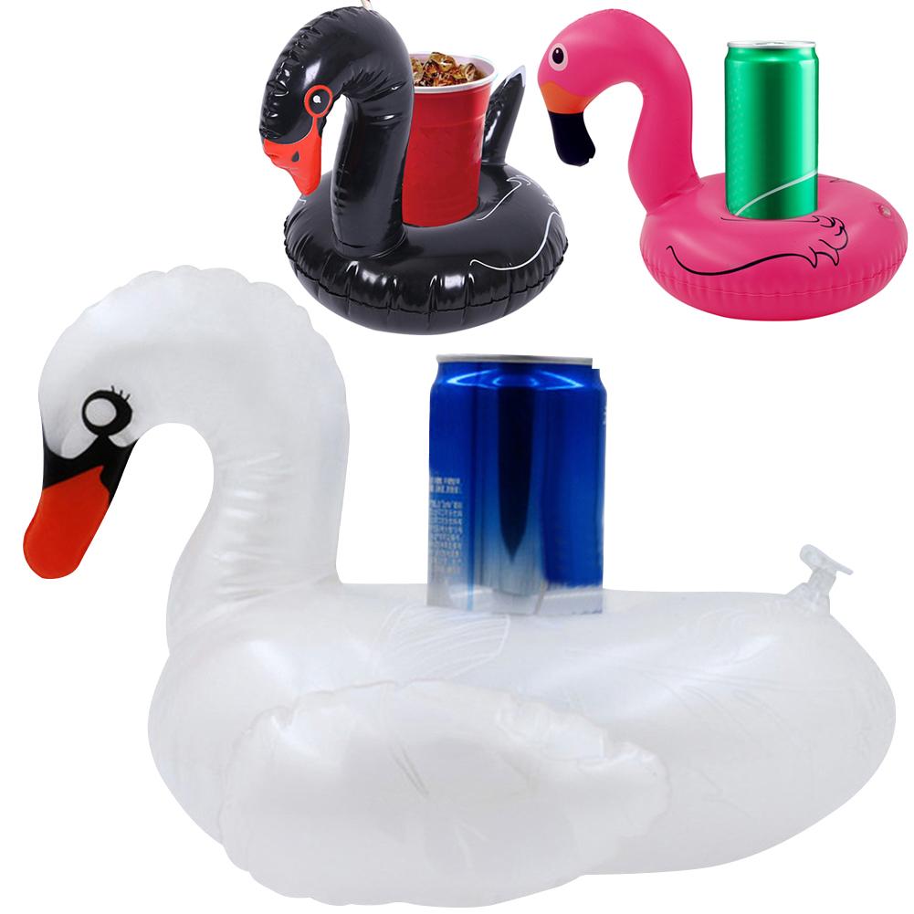 Swan Floating Coasters Portable Swan Beverage Glass Holder Water Inflatable Coasters for Holiday Birthday Party