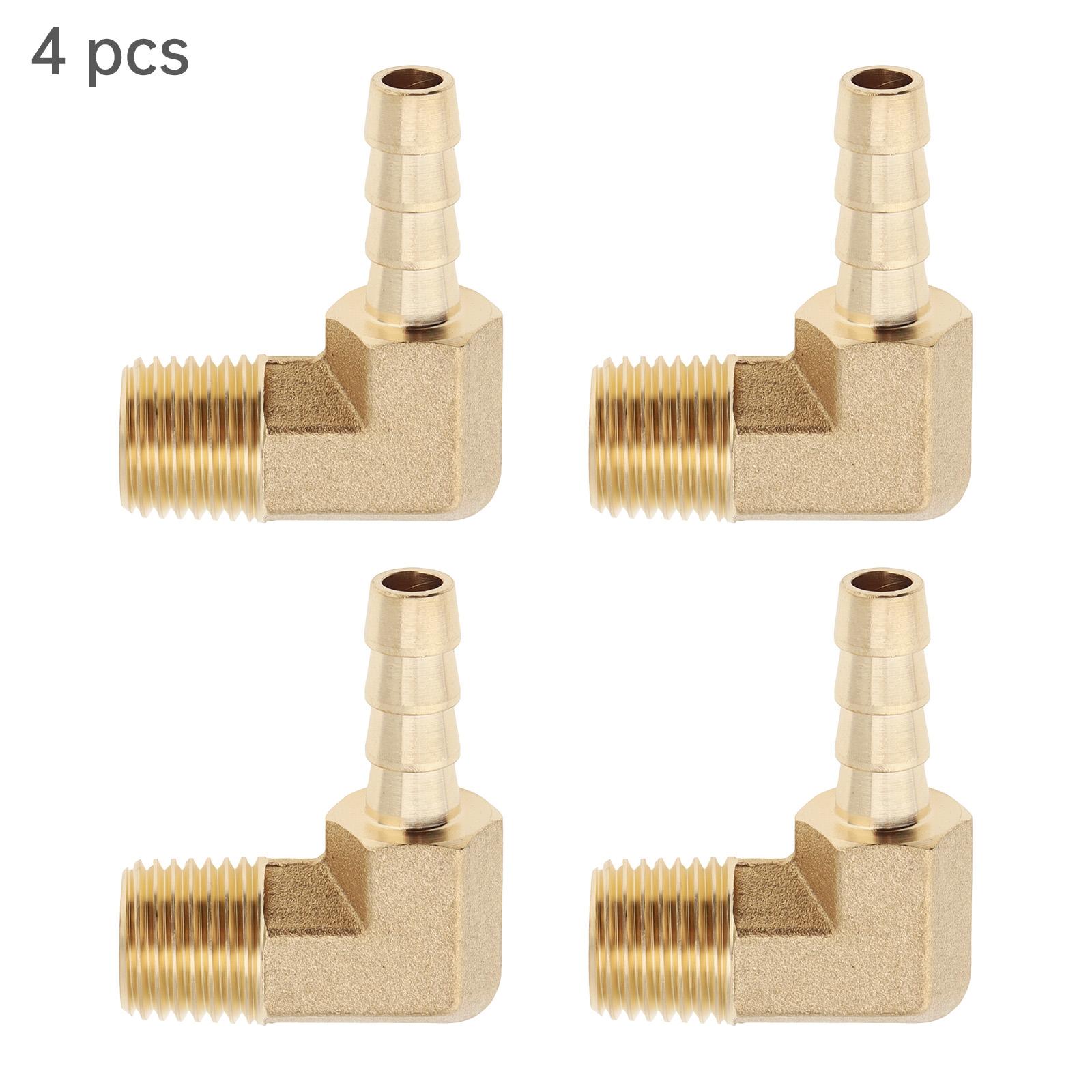 

4 шт. Латунний ліктьовий фітинг 1/4 дюйма з ялинкою x NPT зовнішня різьба 90 градусів, штуцер для шланга, адаптер для паливопроводу, з єднувач