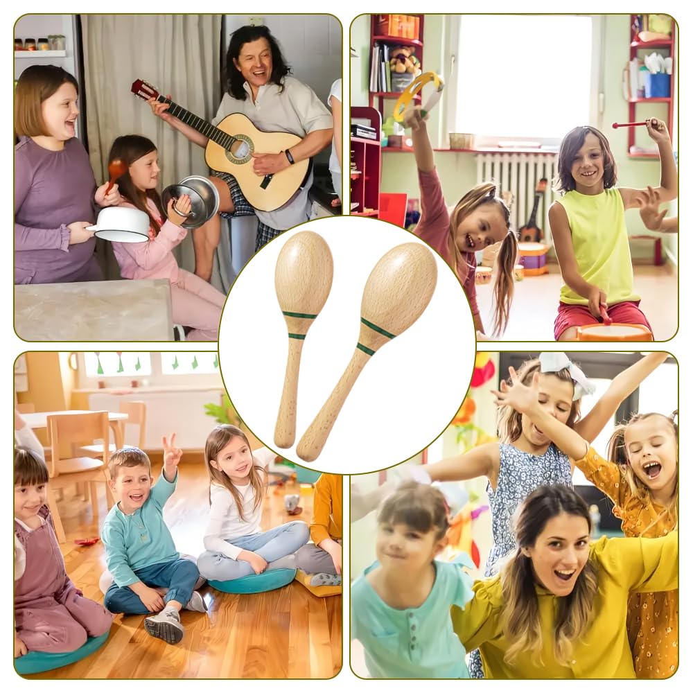 KDSSYFT Maracas Musical Instruments Handmade Maracas Percussion Asian Instruments Eurhythmic Instruments Wooden Shaker Egg Shape Karaoke Party