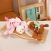 Simulation Slap Bracelet Series Wagging Tail Capybara Plush Wrist Band  Birthday Gift