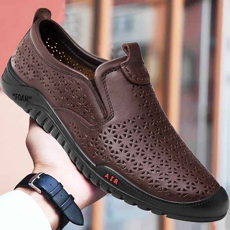 

Мода Мода Качество Слипоны Сквозные Лоферы Обувь Мягкая Повседневная Натуральная Кожа Низкая Обувь Лето Мужская Деловая Вечеринка Дышащая Обувь 45 коричневый