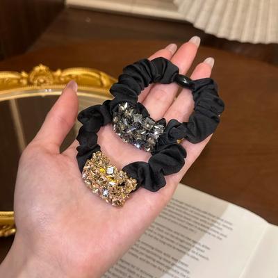 Ladies Flash Drilling Small Intestine Hair High-quality Hair Rope High Elastic Durable Hair Rope Rubber Band Hair Accessories