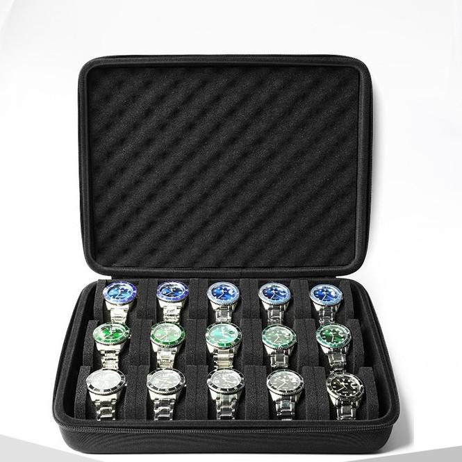 15-Slot Dustproof, Pressure-Resistant, Scratch-Resistant Watch Storage Box/Bag for Mechanical Watches