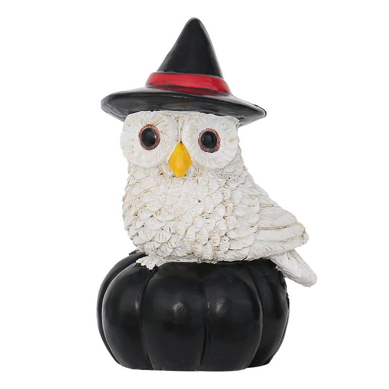 Halloween Decorations - Cute Owl, Bat, Pumpkin, Ghost Resin Craft Figurines - Party Small Gifts