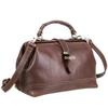 Full-Grain Cowhide Convertible Women's Shoulder Handbag with Metal Hinge Buckle