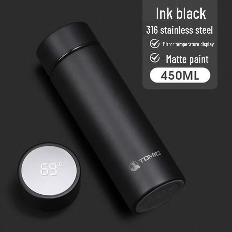 Temake Smart Ceramic-Lined Temperature Display Thermos