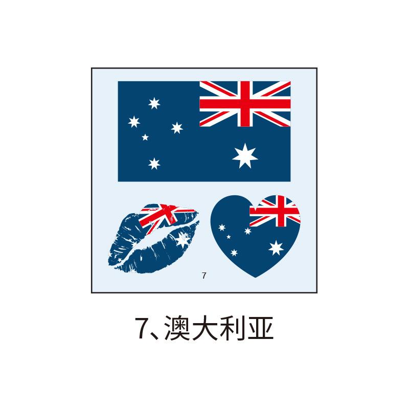 US, Canada and Mexico World Cup Flag Tattoo Sticker, Football Game Sports Meeting Tattoo Sticker, Makeup Face Sticker