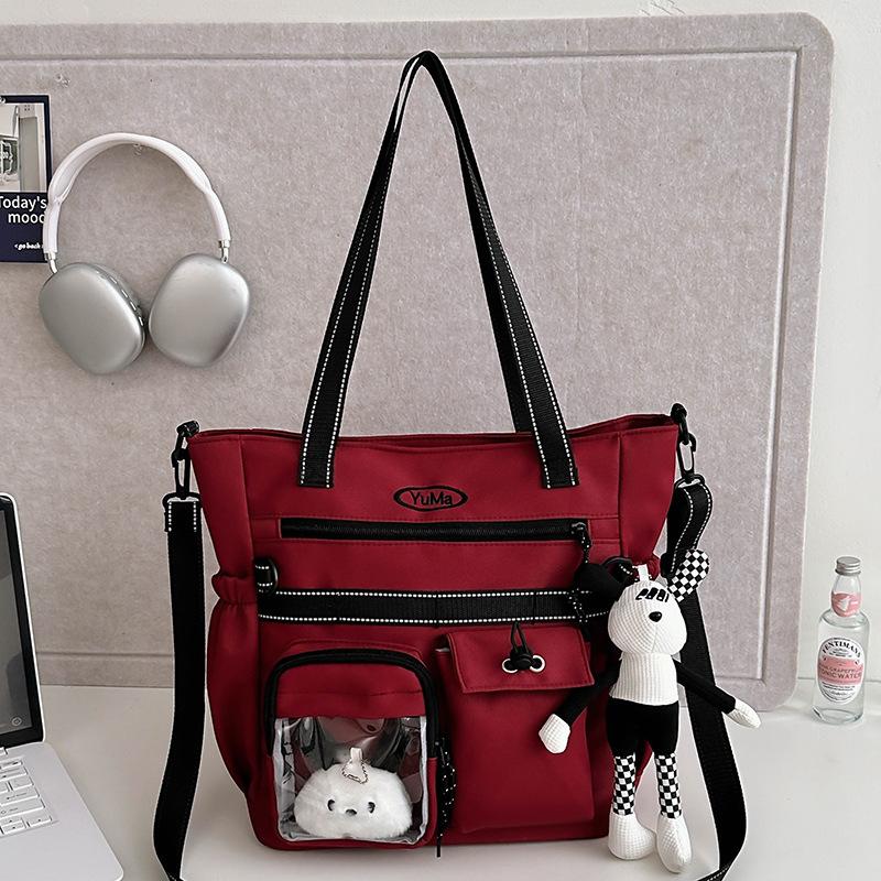 Tutorial Bag Tutorial Bag Girls Elementary School Students Junior High School Students Tote Bag Canvas One-shoulder Crossbody Bag