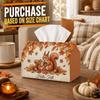 1pc Wilderness Animal Scene Tissue Box - Squirrel Duo Leaf Branch Napkin Storage Box, Suitable for Rolls/facial Tissues/single Sheets,Two Sizes Availa