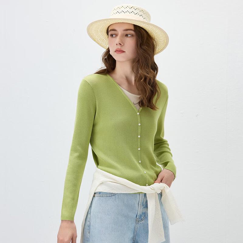 Comon Boca Women's Lyocell Tencel Faux Two-Piece Long Sleeve Knit Top