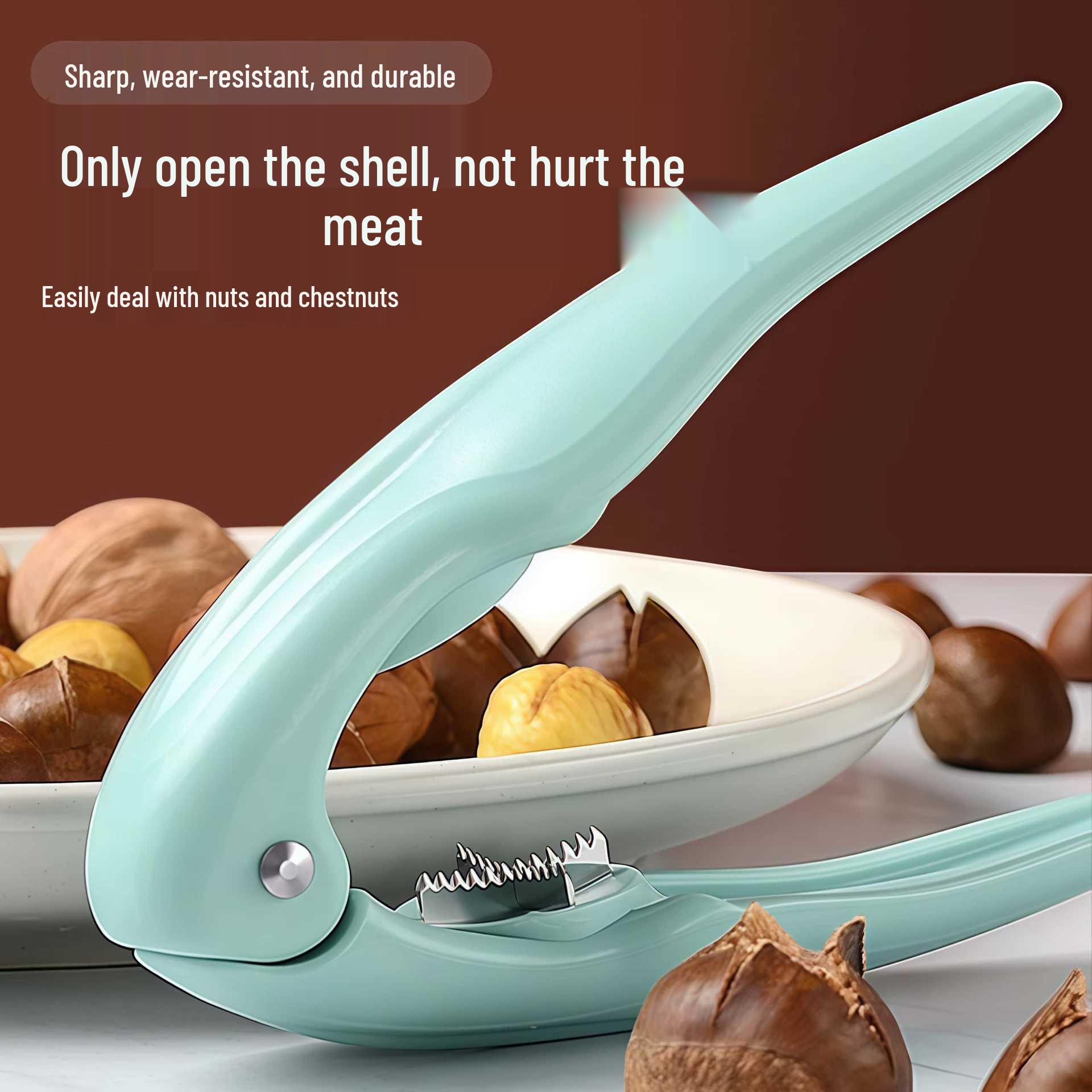 

Chestnut & Walnut Opener: Shelling & Peeling Tool Sharp & Durable рожевий