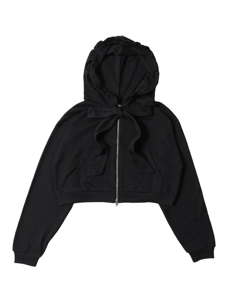 WEGO PHILLY Big Ribbon Size Black Hoodie, Women's, F,