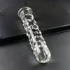 250*45mm Huge Clear Color Dot Crystal Glass Quantity Plug