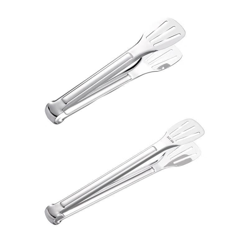 HANDUNYOU 7-inch 304 Stainless Steel Food Tongs