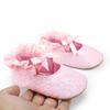 Spring and Autumn Non-slip Embroidered White Princess Shoes for 0-1 Year Old Baby Girls