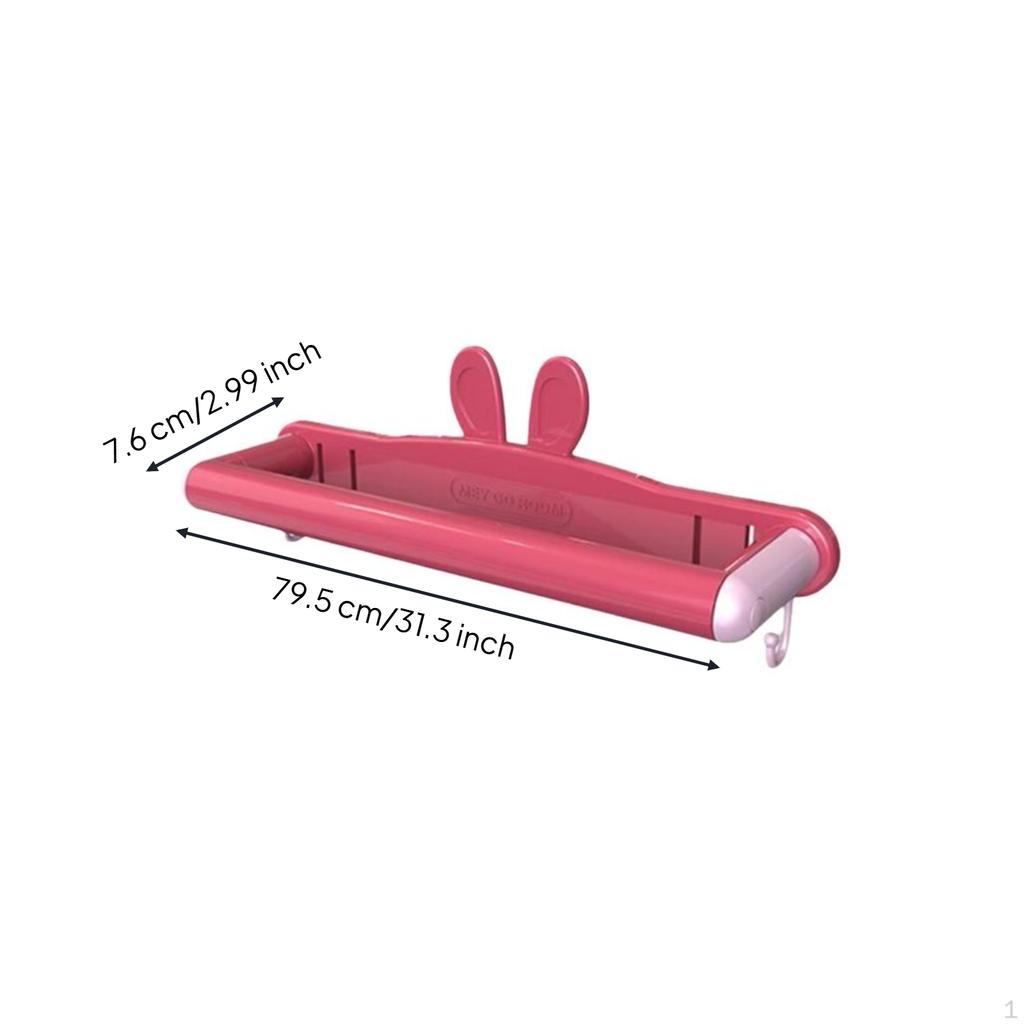 Slipper Rack, Expandable, NoDrill, Bathroom Organizer, SpaceSaving Pink