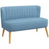 2-Seater Sofa, Soft Padding, Easy-Care Cover, Up To 220 Kg, 117 X 56.5 X 77 Cm, Blue