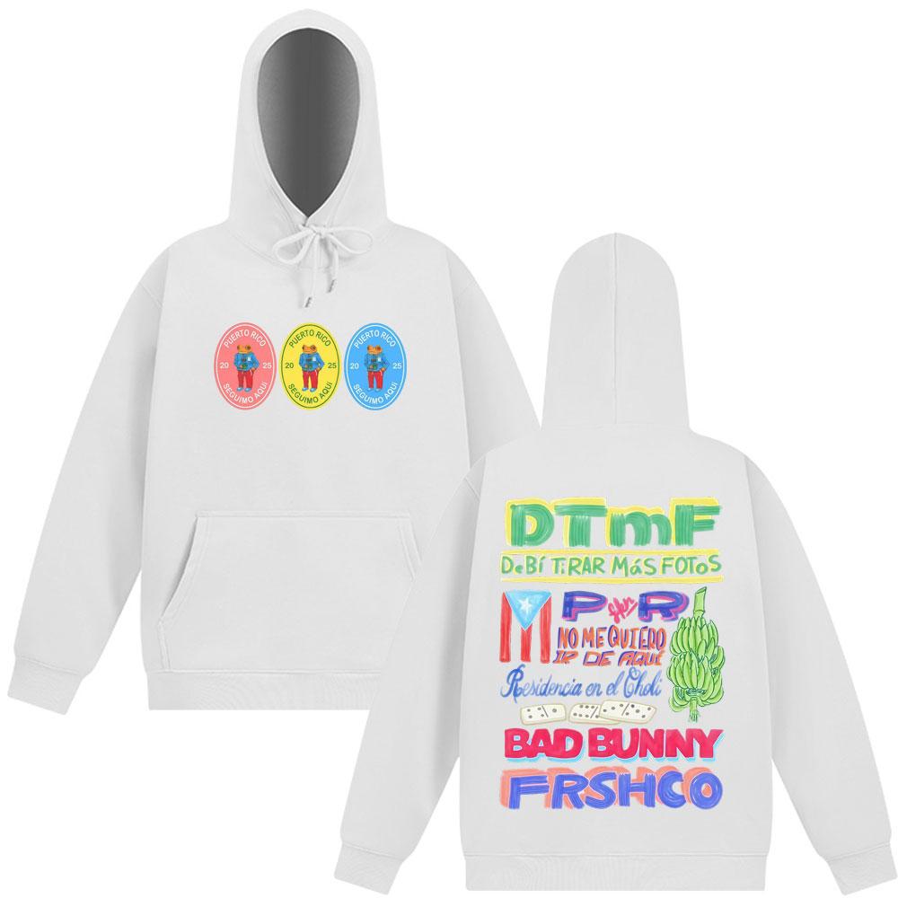 DTMF Debí Tirar Más Fotos Bad Bunny 2025 Fashion Design Hoodie Men Long-sleeved Casual Hip-hop Pullover High-quality Sweatshirts