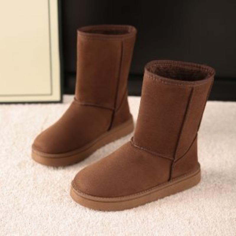 Tall Snow Boots Women's Winter Fleece High Top Warm Cotton Shoes Fleece Cotton Boots