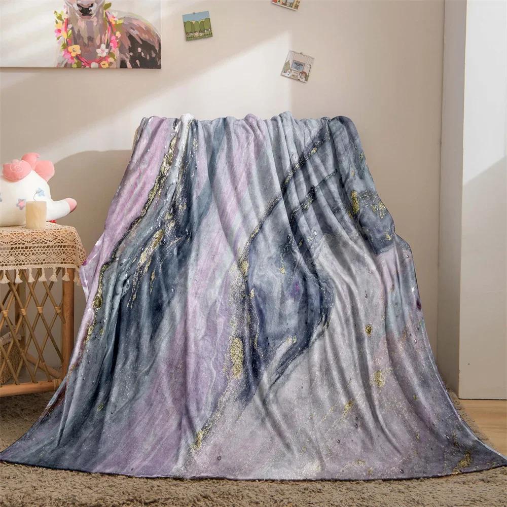 Marmor Decke Abstrakt Geometrisch Fleece Flanell Überwurfdecke Weich Warm Leicht Decke für Couch Sofa Geschenk für Mädchen Jungen
