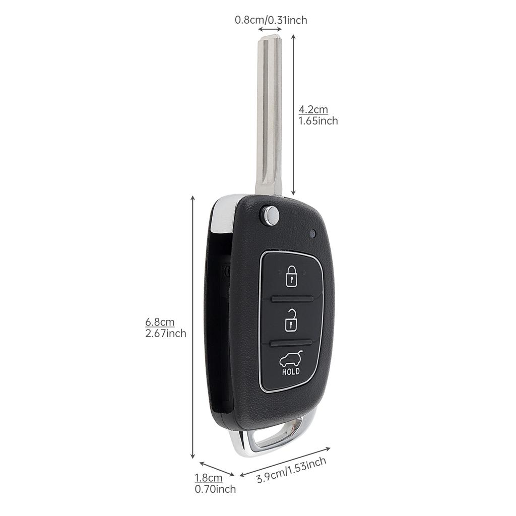 3 Buttons Car Remote Key Shell Fit for Hyundai /SantaGood product
