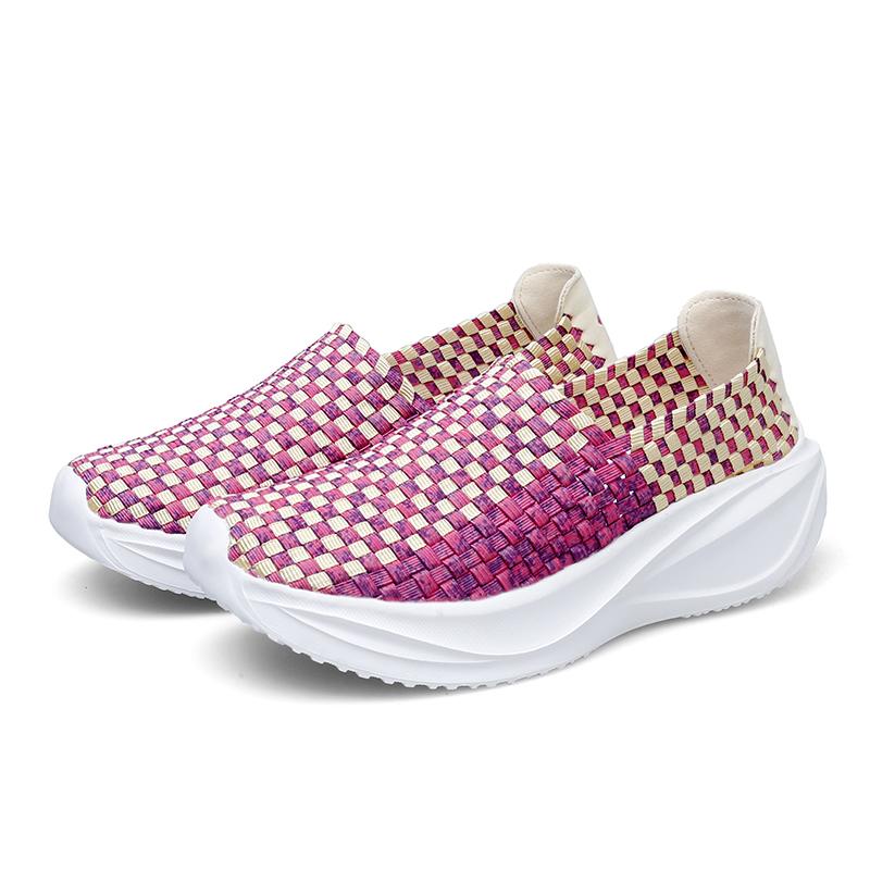 Summer Women Sneakers Casual Plus Size Flats Loafers Soft Elevator Beach Walking Sports Shoes Lightweight Slip On