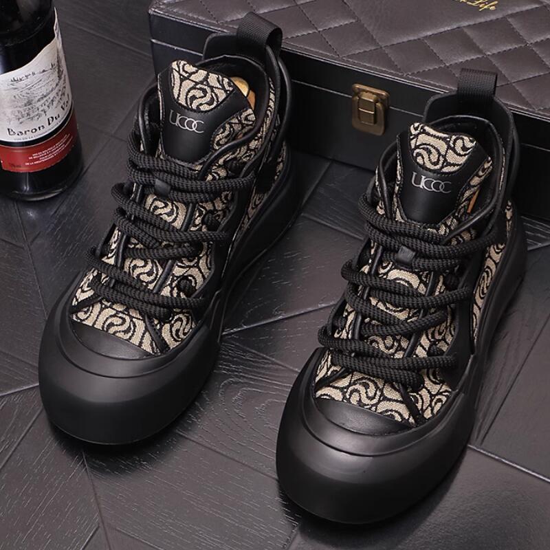 

Новая мужская повседневная обувь Роскошный дизайнерский молодежный тренд Высокие дышащие парусиновые кроссовки в японском стиле Zapatos Hombre a2 38