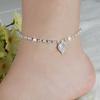 Anklet Five-pointed Star Pendant Adjustable Jewelry Rhinestone Inlaid Foot Chain for Women