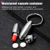 Pill Box Titanium Alloy Waterproof Bunker Portable Small Pill Box Sealed Waterproof Keyring Mini Carry-On First Aid Pill Bottle