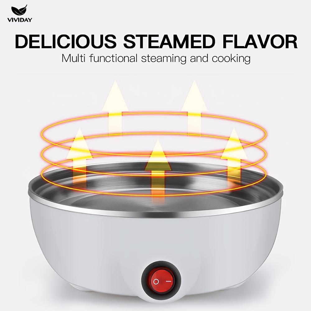 Frühstückskocher, Eierkocher, einlagig, transparent und sichtbar, bequeme Ein-Klick-Aktivierung, geeignet für gekochtes Ei, gedämpften Pudding