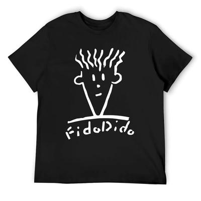 Fido Dido Gesicht T-Shirt erhabenes Basic-T-Shirt Vintage Grafik-T-Shirt blaues Schloss Herrenbekleidung