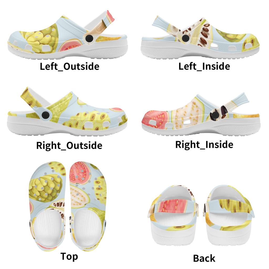 Colorful Printed EVA Clogs for Women Men Easy Clean Lightweight Slip On Casual Shoes Soft Sole Summer Sandals Daily Walking