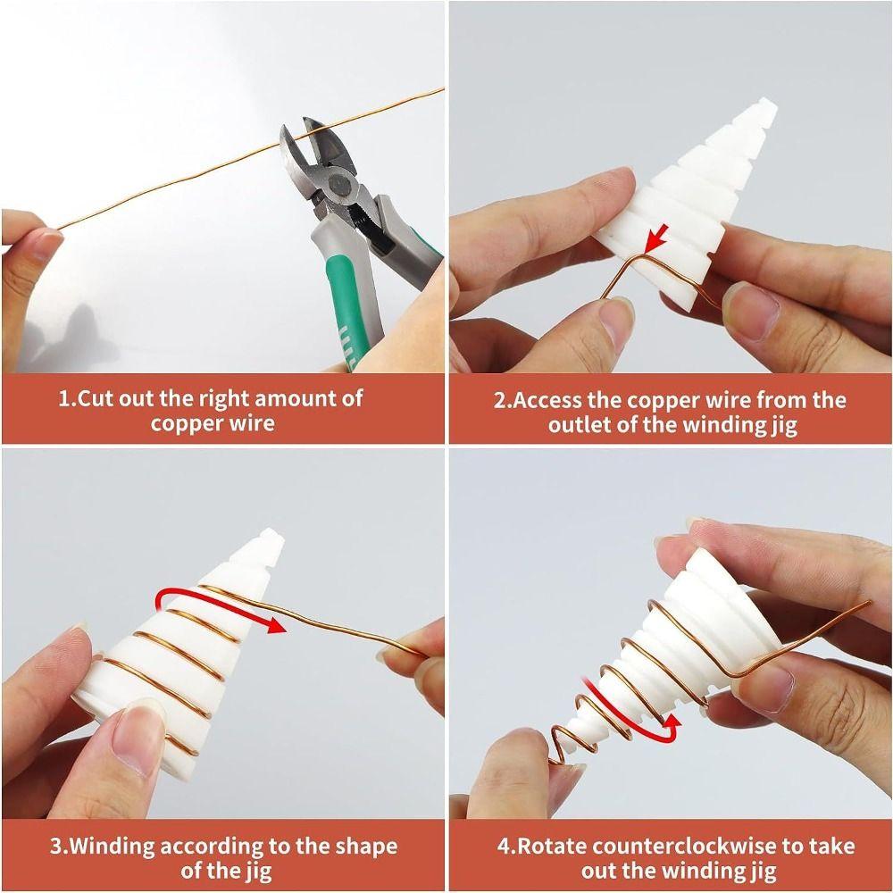 Smooth Cone Fibonacci Coil Winding Jig Sturdy Coil Wire Winding Tools  For Gardening Electroculture