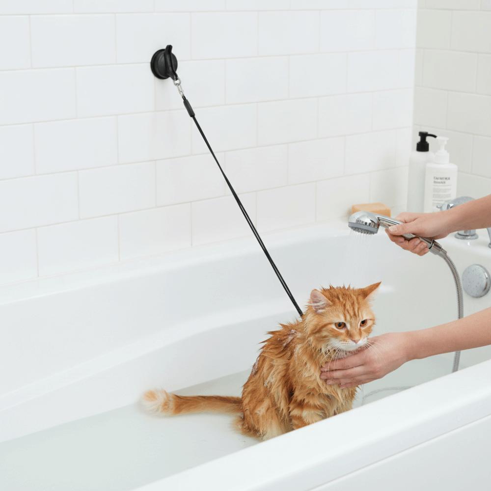 Adjustable Dog Bathing Tether Anti Movement Grooming Restraint Leash Pet Bath Holder Cat Bathing